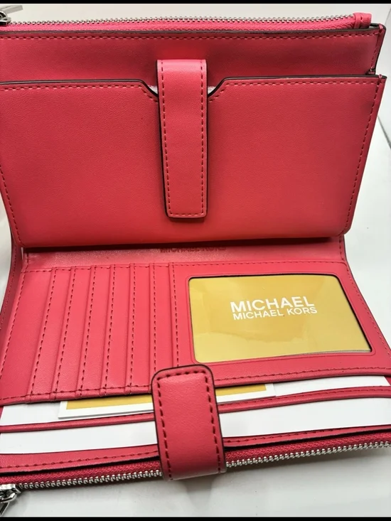 Michael Kors Pink Signature Wristlet Wallet - Picture 4 of 12